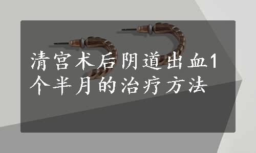 清宫术后阴道出血1个半月的治疗方法