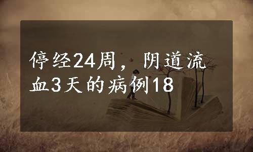 停经24周，阴道流血3天的病例18