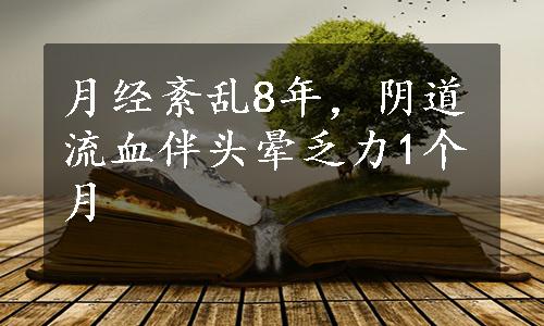 月经紊乱8年，阴道流血伴头晕乏力1个月