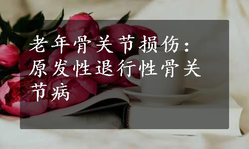 老年骨关节损伤：原发性退行性骨关节病