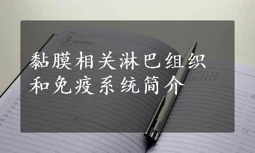 黏膜相关淋巴组织和免疫系统简介