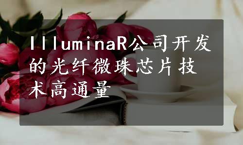 IlluminaR公司开发的光纤微珠芯片技术高通量